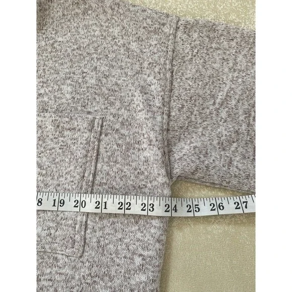 MWL (Re)sourced Sweater Fleece Shirt-Jacket Size Medium in Heather Pale Thistle - Picture 10 of 15